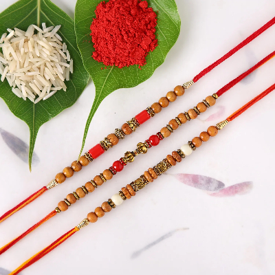 Sneh Designer Beads Rakhis Set Of 3